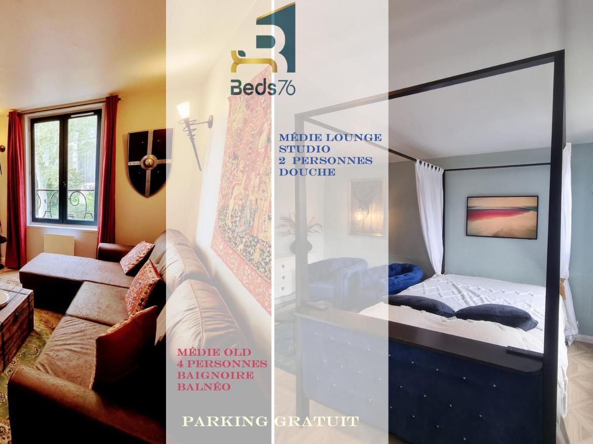רואן 2 Appt Medielounge Ou Medieold, Parking Vue Magnifique Par Beds76 מראה חיצוני תמונה
